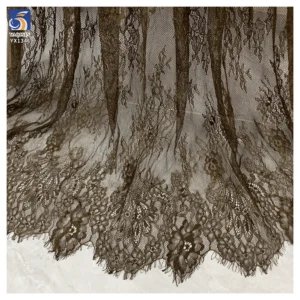 YX1341 2026 China New Design Nylon Embroidered French Mesh Eyelash Lace Fabrics for Garments and Dresses - 100% Nylon, 260...