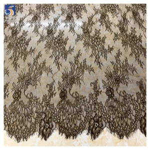 YX1341 2026 China New Design Nylon Embroidered French Mesh Eyelash Lace Fabrics for Garments and Dresses - 100% Nylon, 260...