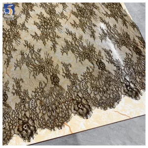 YX1341 2026 China New Design Nylon Embroidered French Mesh Eyelash Lace Fabrics for Garments and Dresses - 100% Nylon, 260...