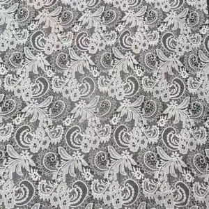 YX1346 130gsm French Fashion Embroidered Lace Fabric High Quality White Water Soluble Lace Embroidery Paisley Lace Fabric...