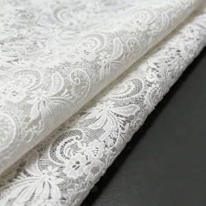 YX1346 130gsm French Fashion Embroidered Lace Fabric High Quality White Water Soluble Lace Embroidery Paisley Lace Fabric...