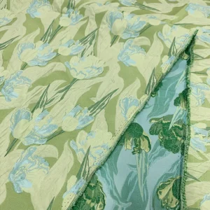 YX1349 High Quality Chinese Floral Brocade Fabric for Dress Light Green 5 Yards 100 Polyester Jacquard Brocade Fabric - 100%...
