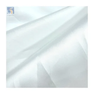 YX135# High Quality Thickened Wedding Satin Fabric 100D*300D White 100% Polyester Bridal Dress Satin Fabric - 100%...