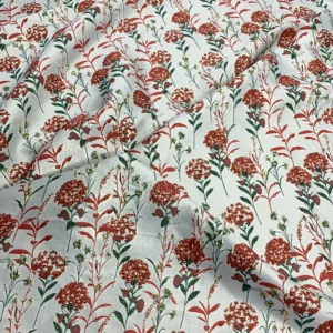 YX1351 New Fashion Design 2026 Bright Red Florals Fabric Wholesale Woven Brocade Jacquard Fabric for Garment - 100%...