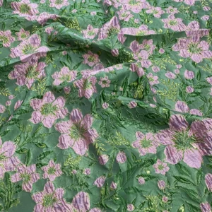 YX1352 Hot Large Flowers Design Pink Brocade Fabric Embossed Chinese Brocade Fabric for Home Textiles Clothing - 100%...