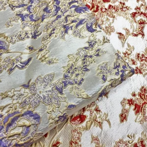 YX1353 China Supplier Custom Golden 3D Embossed Lurex Brocade Fabric for Women Dress Luxurious Brocade Fabrics Textile...
