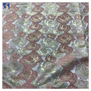 YX1355 Wholesale Brocade Fabric Price 5 Yards Classic Retro Style Rose Pattern Two-Tone Gold Thread Soft Brocade Fabric...