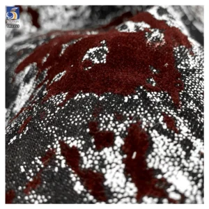 YX1359 High Quality Brands Custom 10oz 400gsm Flocked Denim Fabric Burgundy Polyester Stretch Flock Denim Fabric for Jackets...