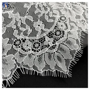 YX1360 Minimum Order of 1 Piece 35CM*300CM White Polyester Mesh Eyelash Lace Fabric for Middle Eastern Wedding Dress Trim...