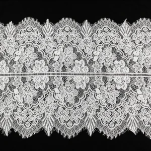 YX1370 60CM*300CM Cotton/Nylon Good Quality Large Flowers Woven Embroidery Eyelash Lace Fabric for 5 Pieces Clothing...