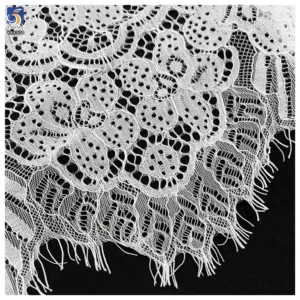 YX1370 60CM*300CM Cotton/Nylon Good Quality Large Flowers Woven Embroidery Eyelash Lace Fabric for 5 Pieces Clothing...