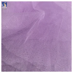 YX1377 China Wholesale Stiff Feel Polyester Glossy Knit Sky Blue Tulle Fabric Mesh Fabric Textile for Clothing Dresses...