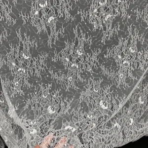 YX1383 300*150CM Popular and Best-Selling Coffee Brown/Ivory Apricot Eyelash Lace Fabric With Sequins for New Year Dress...