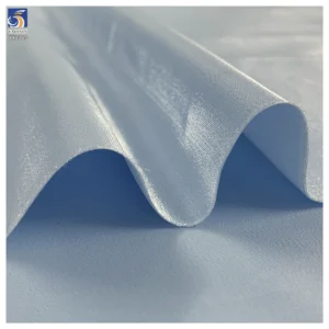 YX1385 80gsm High-Gloss Ultra-Soft Liquid Turkey Satin Fabric Light Blue Opaque Polyester Soft Satin Fabric - 100%...