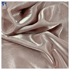 YX1387 China Top Quality Satin Fabric 130sgm Polyester Champagne Liquid Glossy Silk Satin Fabric by the Yard - 100%...