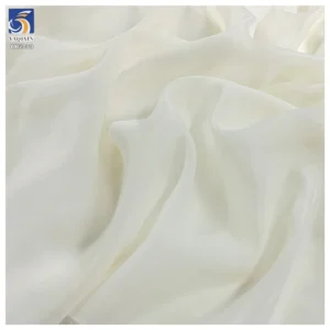 YX1399 60gsm Lightweight Beige Soft Touch Sheer Organza Fabric for Bridal Dress, Puff Sleeves and Women Fashion Apparel...