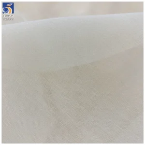 YX1399 60gsm Lightweight Beige Soft Touch Sheer Organza Fabric for Bridal Dress, Puff Sleeves and Women Fashion Apparel...