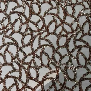 YX1407 High Quality 125cm 500 Gsm Heavyweight Glitter Sequin Mesh Lace Fabric Belly Dance Stage Dress Sequin Lace Fabric...