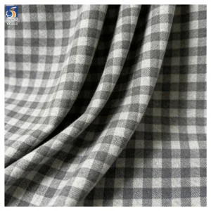 YX1411 TR Polyester Cotton Twill Brushed Chaoyang Plaid Fabric 195gsm Thickened Yarn Dyed Pink Plaid Fabric for Shirts...