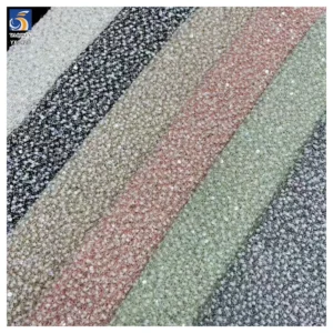 YX1420 Winter 100% Polyester White Pom-Pom Lace Jacquard Fabric With Embroidered 5mm Sequin for Women's Dress - 100%...
