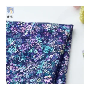 YX143 Beautiful Fancy 100% Polyester Floral Foil Printed Gradient Mesh Tulle Fabric Sheer Tulle With Printed - 100%...