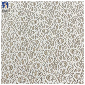 YX1444 Baroque Scroll Floral Stretch Lace Fabric 95% Polyester 5% Spandex Stretch Lace for Women's Dresses and Blouses...