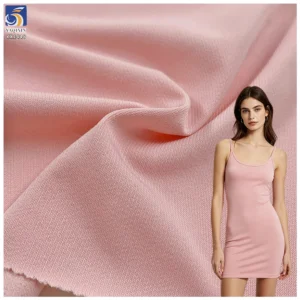 YX1448 200GSM Linen Look 94% Polyester 6% Spandex Knit Jersey Fabric 1KG Approx 2.9M for Wide Leg Pants and Dresses
