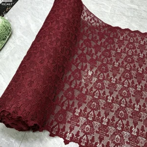 YX1457 Baroque Floral Guipure Lace Fabric 150GSM Polyester Water Soluble Embroidery for Women's Dresses - 100% Polyester...