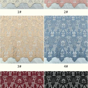 YX1457 Baroque Floral Guipure Lace Fabric 150GSM Polyester Water Soluble Embroidery for Women's Dresses - 100% Polyester...