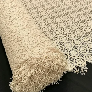 YX1458 B2B Manufacturer 150gsm Custom Color Openwork Guipure Lace Fabric 120CM Wide Polyester Embroidery for Dressmaking...