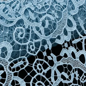 YX1459 Manufacturer Wholesale Ready Stock Floral Openwork Lace Fabric 150GSM Water Soluble Embroidery for Dressmaking - 100%...