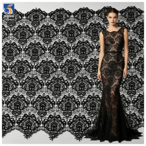 YX1459 Manufacturer Wholesale Ready Stock Floral Openwork Lace Fabric 150GSM Water Soluble Embroidery for Dressmaking - 100%...