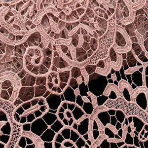 YX1459 Manufacturer Wholesale Ready Stock Floral Openwork Lace Fabric 150GSM Water Soluble Embroidery for Dressmaking - 100%...