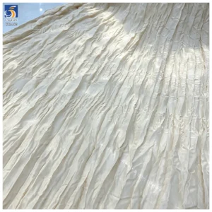 YX1460 Wholesale Lightweight Soft Irregular Crinkle Chiffon Fabric for Apparel Curtains and Textile Production - 100%...