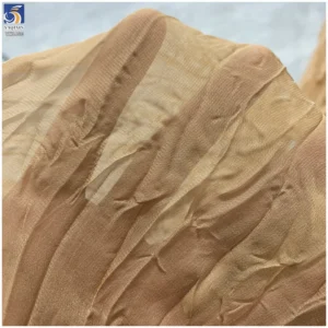 YX1460 Wholesale Lightweight Soft Irregular Crinkle Chiffon Fabric for Apparel Curtains and Textile Production - 100%...