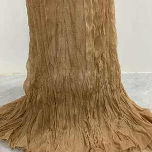 YX1460 Wholesale Lightweight Soft Irregular Crinkle Chiffon Fabric for Apparel Curtains and Textile Production - 100%...