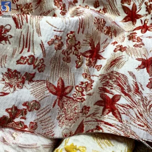 YX1462 180gsm 100% Polyester Yarn Dyed Floral Jacquard Brocade Fabric for Formal Dresses Skirts and Fashion Clothing - 100%...