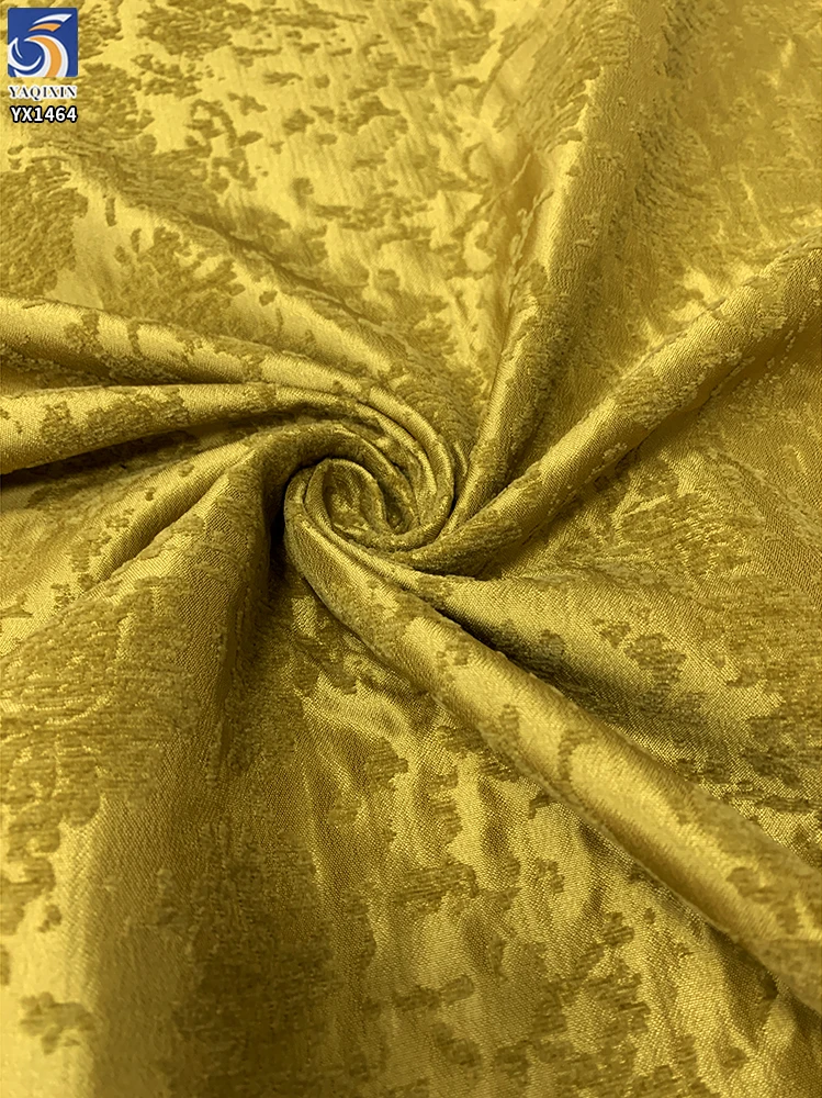 YX1464 Wholesale Polyester Florals Chenille Brocade Fabric With Embossed Floral Texture for Dresses and Garments - 100%...