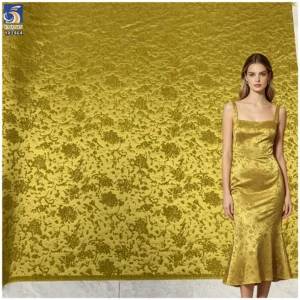 YX1464 Wholesale Polyester Florals Chenille Brocade Fabric With Embossed Floral Texture for Dresses and Garments - 100%...