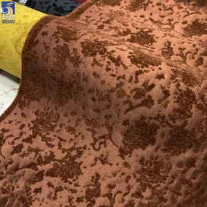 YX1464 Wholesale Polyester Florals Chenille Brocade Fabric With Embossed Floral Texture for Dresses and Garments - 100%...