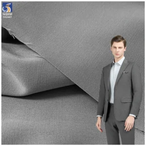 YX1467 320gsm 85 Polyester 11 Rayon 4 Spandex 4 Way Stretch TR Fine Twill Suiting Fabric for Men Suits Blazers Trousers