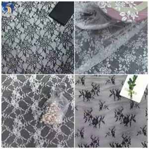 YX1514 2026 New 100gsm 92 Nylon 8 Spandex Chantilly Stretch Lace Fabric Floral Jacquard Mesh Lace for Dress Garment...