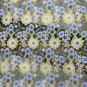 YX1516 130cm 230GSM RTS Polyester Multicolor Water Soluble Embroidery Lace Fabric Hollow Floral for Qipao Dress - 100%...