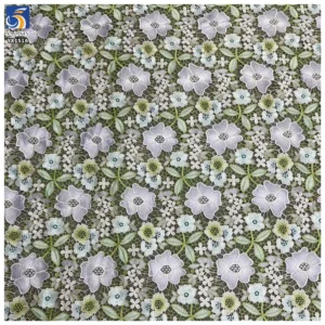 YX1516 130cm 230GSM RTS Polyester Multicolor Water Soluble Embroidery Lace Fabric Hollow Floral for Qipao Dress - 100%...