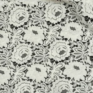YX1538 120g Multi Color Floral Corded Warp Knit Lace Fabric 100% Polyester for Bridal Gowns and Women's Apparel - 100%...