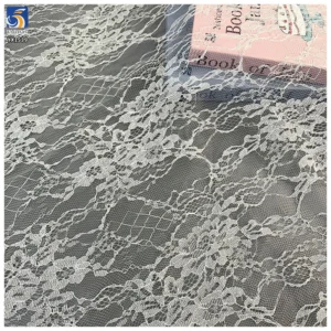 YX1539 Lightweight Floral Embroidered Lace Mesh Fabric 60GSM 100% Polyester Material for Women's Dresses - 100% Polyester...