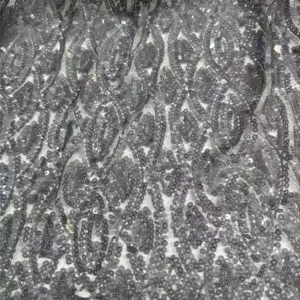 YX1542 Multi Color 8MM Sequin Embroidery Fabric Polyester Mesh Material for Prom Dresses Bridal Gowns and Fashion Apparel...