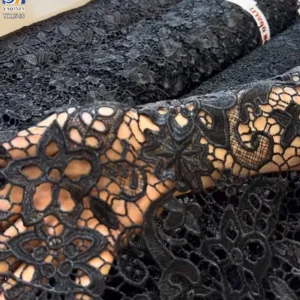 YX1548 Milk Silk Thread Floral Embroidery Lace Fabric 3D Openwork Polyester Material for Dresses and Garments - 100%...