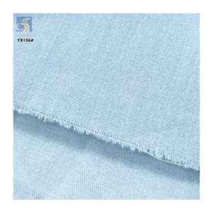 YX156 Good Quality Price 16*16 Washed Dyed Blue 100% Cotton 6 oz Denim Fabric for Jeans Pants - 100% Cotton, 6 gsm, 150 CM...