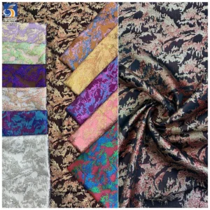 YX1562 B2B Manufacturer Multicolor Abstract Jacquard Brocade Fabric With Shiny Woven Texture for Women's Fashion Garments...